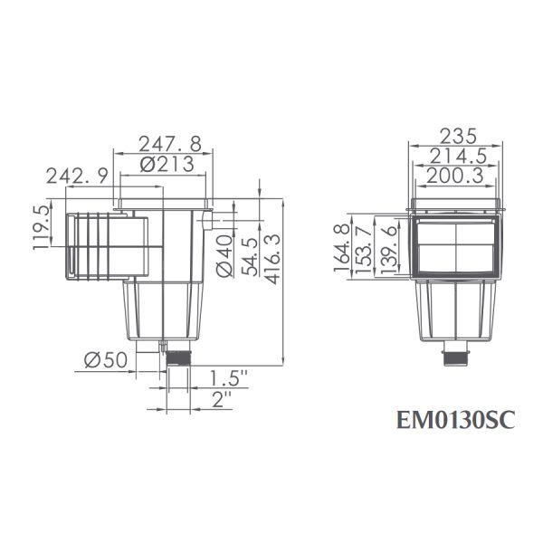 اسکیمر استخر ایمکس مدل EM0130SC